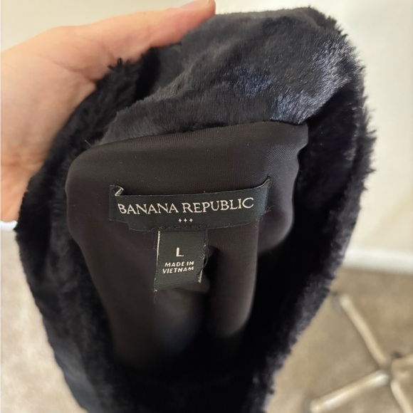 Banana Republic Black Faux Fur Cowl Neck Sweater - Picture 5 of 5